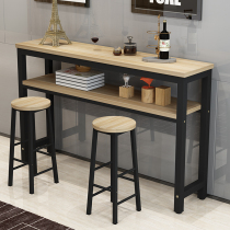 Simple bar table home against the wall bar table table simple long table balcony table narrow table high table milk tea shop table