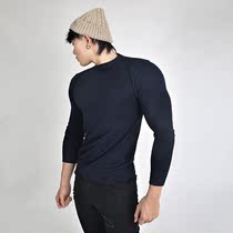 2019 autumn and winter slim stretch fitness sweater male muscle original brother warm sports sweater casual base shirt