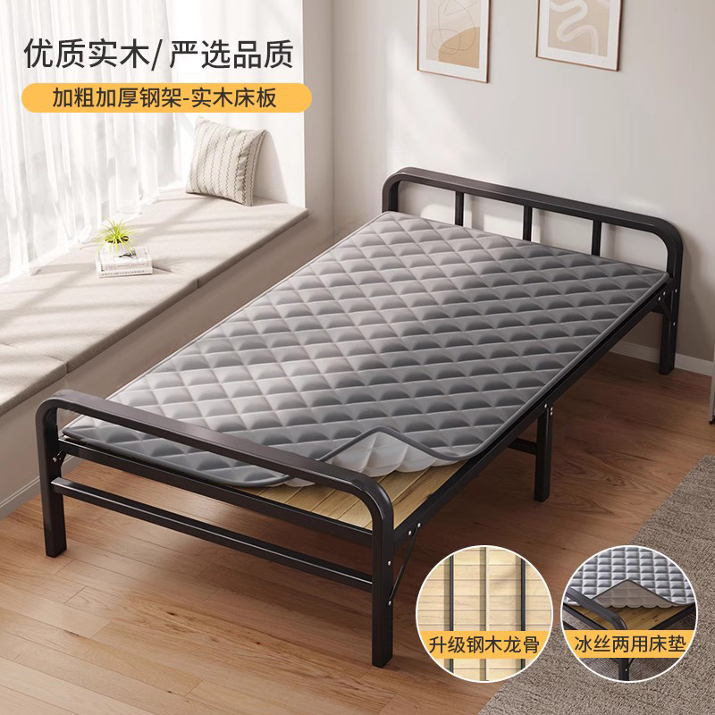 Folding bed Single beds 1 m 5 adults Home 1 m 2 Double beds portable rental house with small family type Easy bed-Taobao