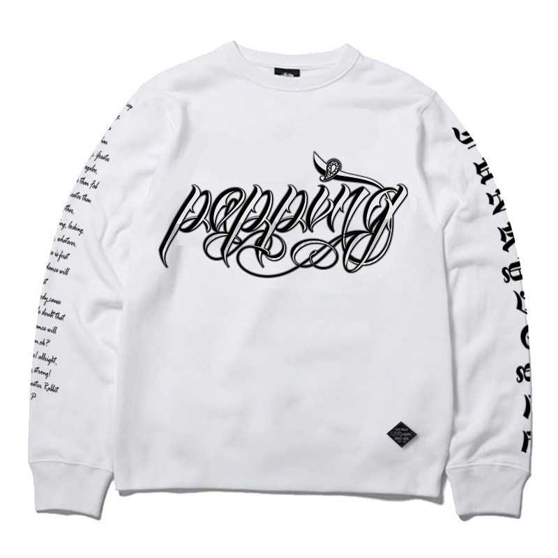 funkystylefunky原创西海岸 popping/locking街头嘻哈街舞长袖t恤