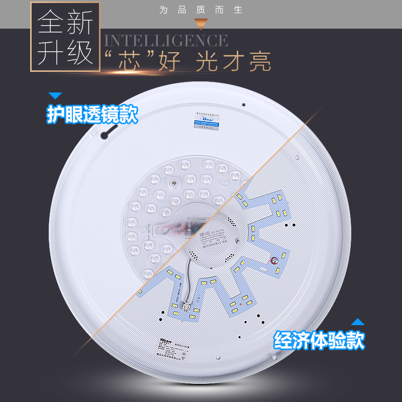 德迈LED吸顶灯圆形顶灯现代简约卧室灯客厅灯阳台厨卫灯具灯饰产品展示图2