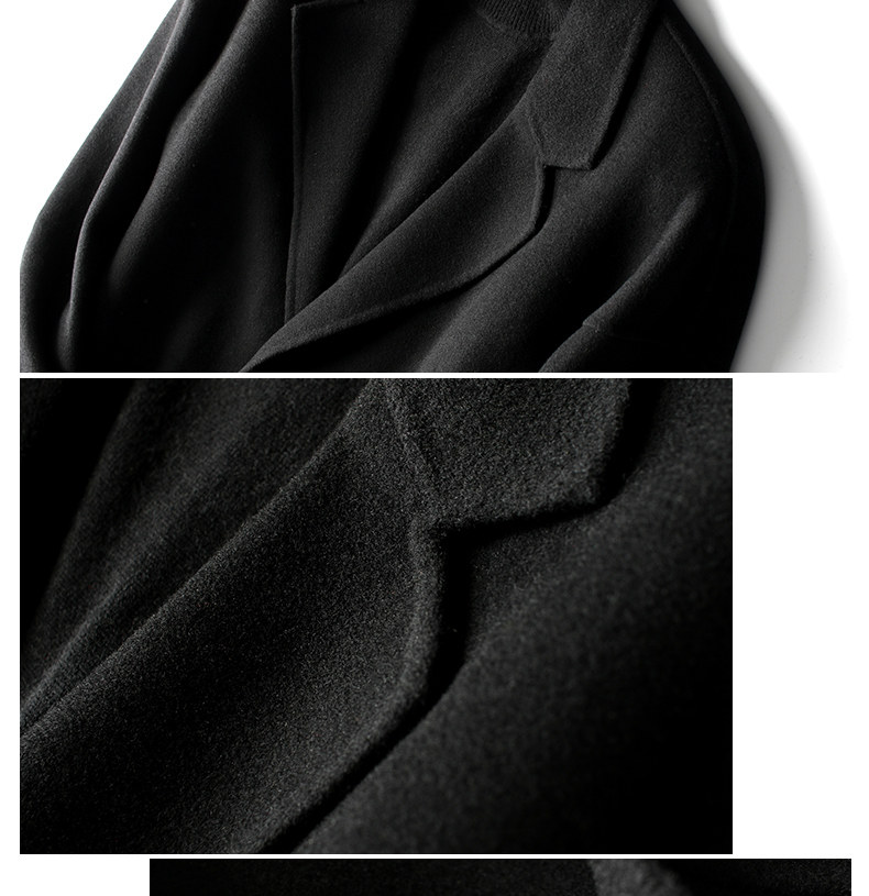 藏源鹿断码清仓羊绒双面大衣西装领大码宽松男毛呢外套休闲_7折现价