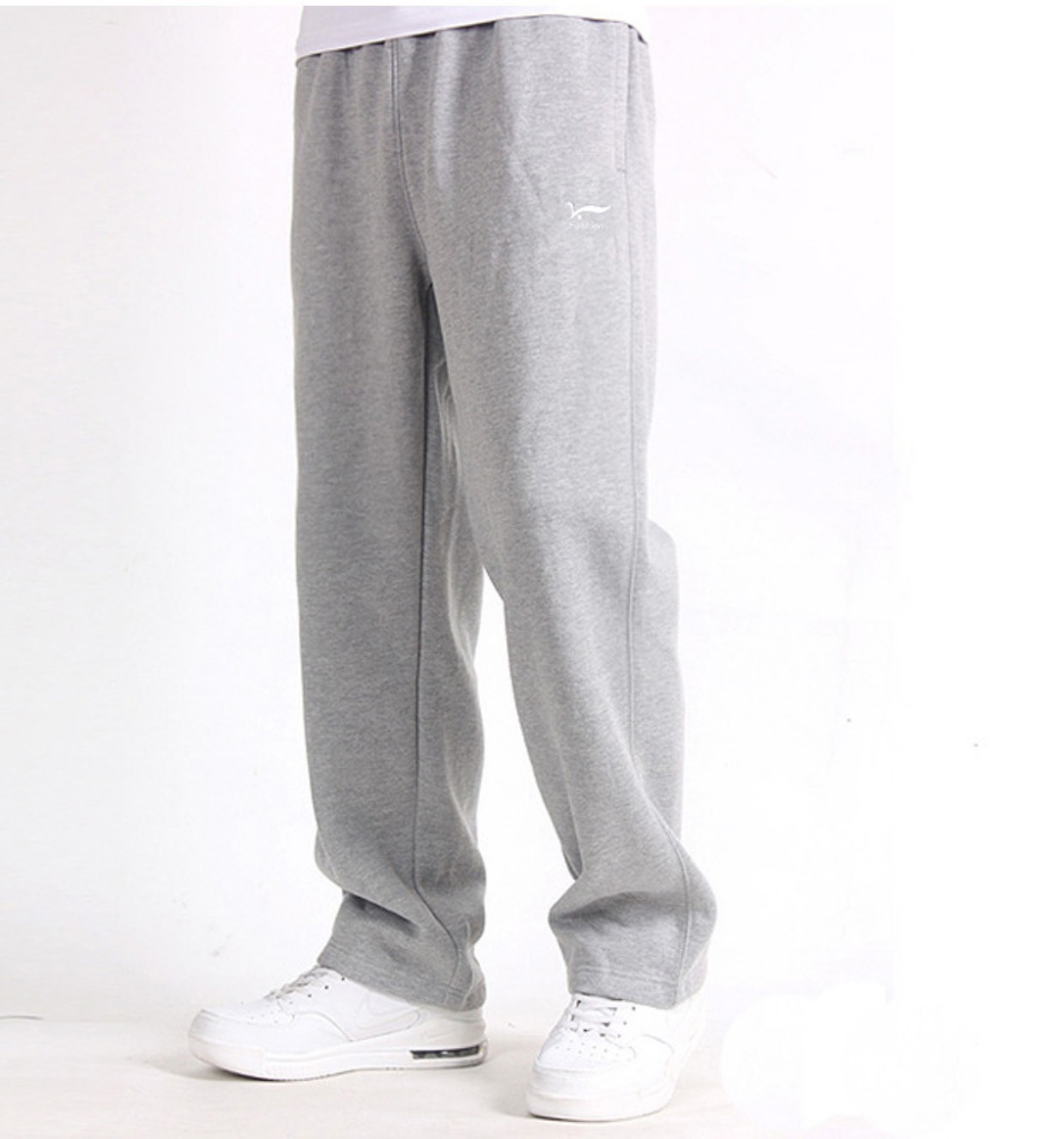 运动裤男纯棉休闲裤夏秋薄款加大码长裤冬季加绒宽松直筒加厚卫裤