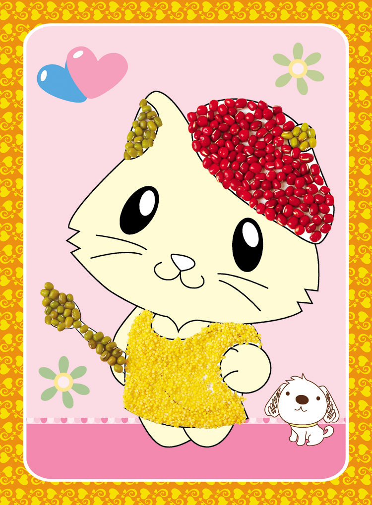 五谷杂粮黏贴画五谷杂粮粘贴画 手工diy 种子画米画