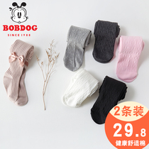 Girls pantyhose spring and autumn medium and thin section childrens autumn clothes outerwear baby foreign style female baby leggings socks