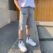 Boys summer pants children wu fen ku boy capris zhong da tong outer wear pants 5 six 7 seven 8 nine 10-year-old 9