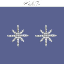 Stars jewelry luxury micro-inlaid star light atmosphere ear clip painless female transparent cushion