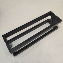 European style modern dumb paint black glass door handle stainless steel large door handle wooden push KTV