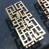 Chinese antique carved gate handle red bronze glass door wooden door handle hotel club door handle