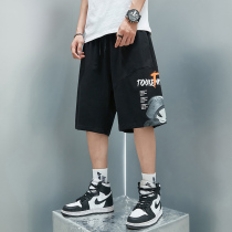 Shorts Male Boomer Loose Cartoon Cartoon Gats Up Overweight Overweight Son Teen Student 300 Catty 50% Pants 50% Pants