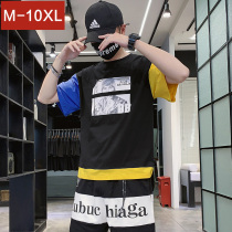 Youth short sleeve T-shirt men plus fat plus size fat student loose Tide brand Korean trend ins Port wind half sleeve