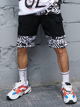 Summer tooling shorts mens trend Korean thin loose fat plus size fat casual pants sports five-point pants