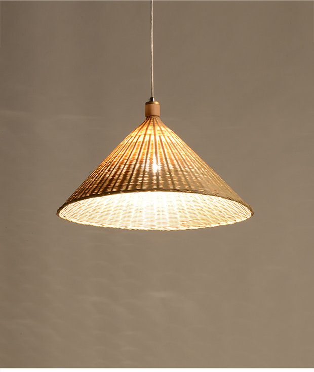 ptlife平田 创意个性竹编吊灯 中式灯具 会所餐厅吧台田园竹吊灯