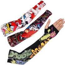 Summer sun protection sleeve arm cover men and women outdoor sports bicycle riding tattoo flower arm sleeve driving sleeve
