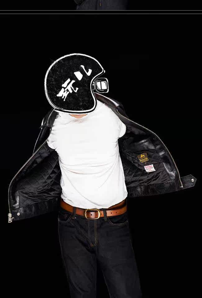 60s海盗船!1960年代基本款 朝日复古拉链新禧马皮机车皮衣