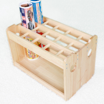 Montessori kindergarten pure solid wood work blanket rack yoga mat operation blanket rack carpet rack storage rack