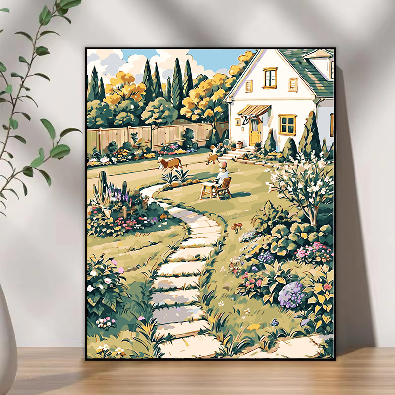 success  成功 （油彩画） 火凤凰数字油画diy填色画填充油彩画动漫解压手工绘涂色画装饰画_