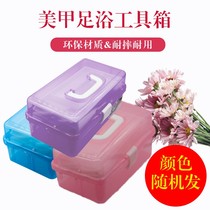 Beauty Nail Embroidered Containing Kit kit Footherapy technician Special large-capacity portable multilayer portable outgoing large number