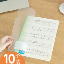 Creative drawbar clamp a4 folder trolley clamp thickened handout meeting report clip paper clip book wallet clip student information Book water drop clip transparent office supplies draw Rod folder