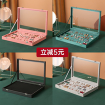 Earrings storage box artifact studs earrings necklace jewelry rack large-capacity accessories display earrings