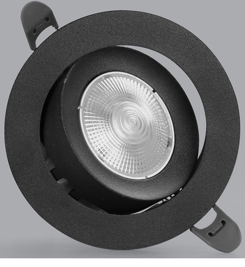 5cm15瓦孔13公分黑色cob射灯