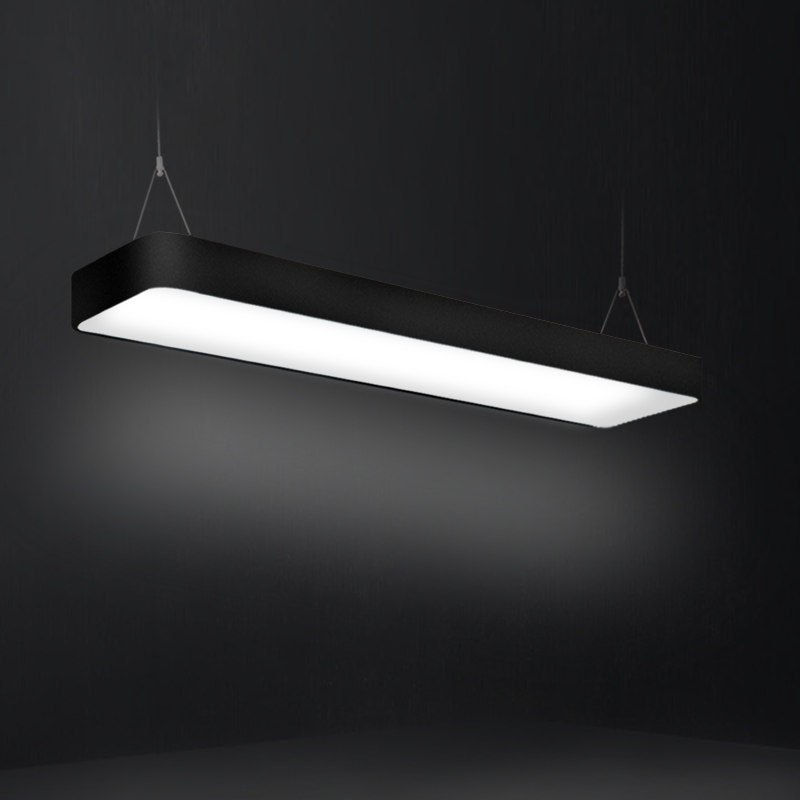 高清 办公室吊灯led吊线长方形会议室照明现代工作室商场超市办公灯具