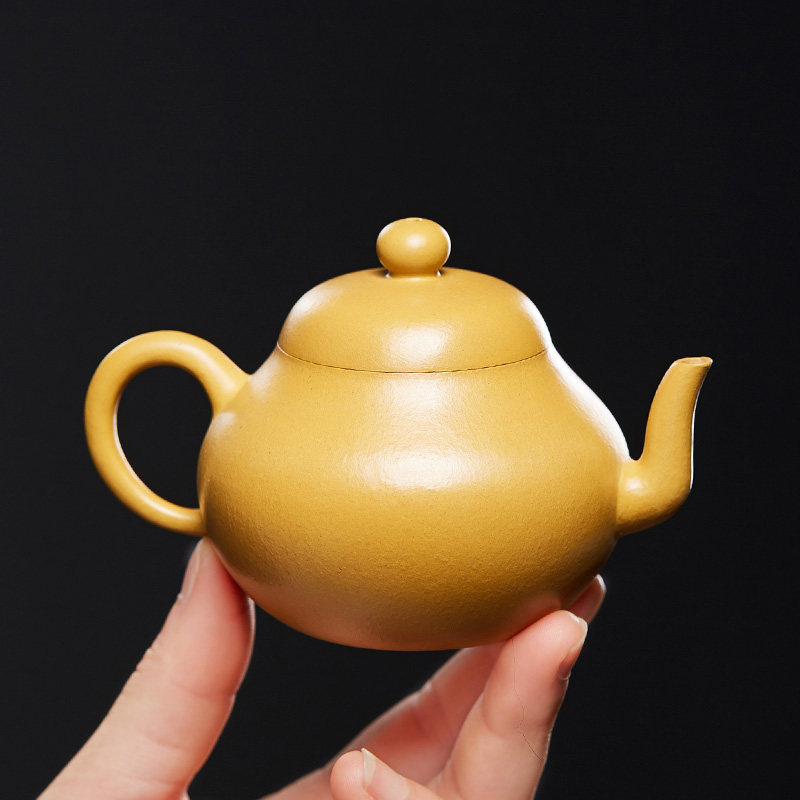 纯全手工梨形紫砂壶原矿黄金段泥小品泡茶壶单人功夫茶具