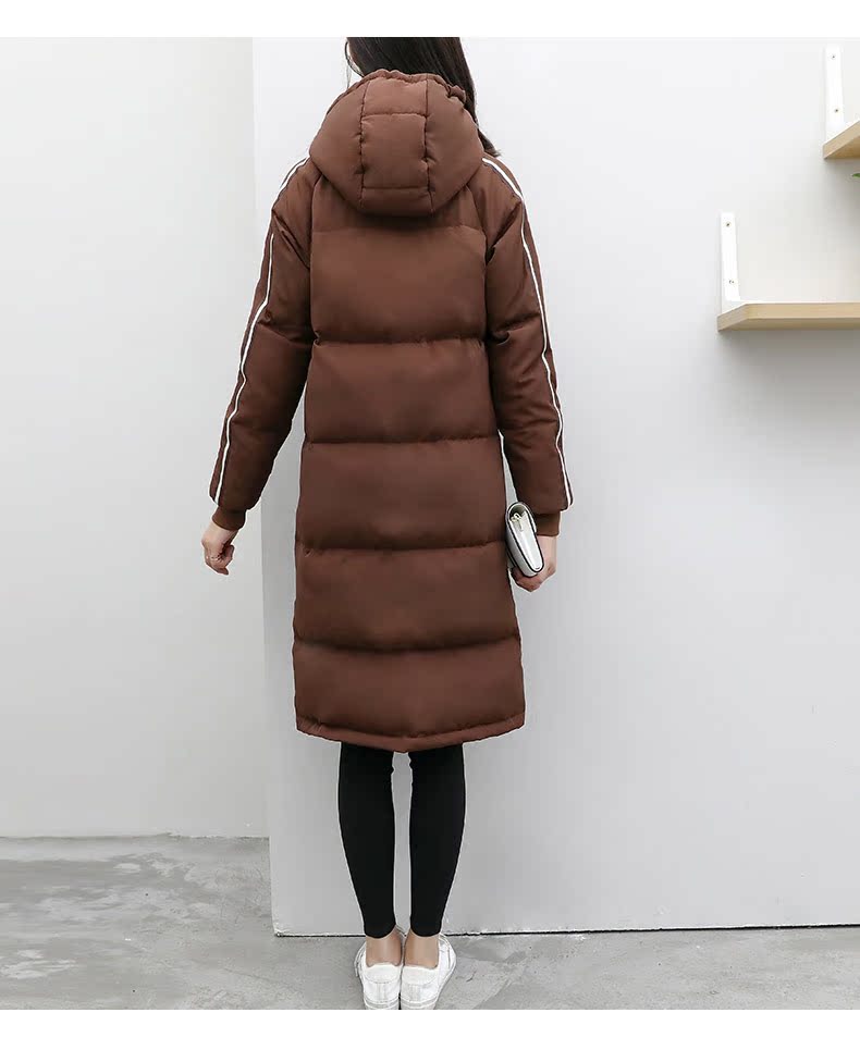 韩版中长款棉服2017冬装新款大码女装胖妹妹