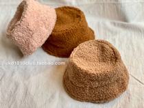 (Goose Factory Spot) 20cm Waits with a small teddy lamb suede fisherman hat star with the same baby hat