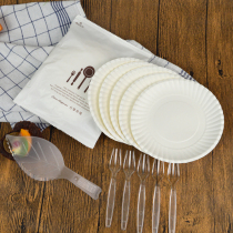 Huaxin Tiancheng cake knife and fork set disposable birthday cake tableware packaging 20 sets of baking packaging