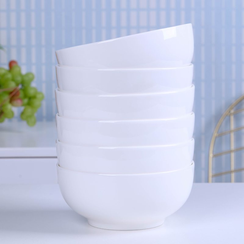 Jingdezhen ceramic rainbow such use white household utensils to eat a single large bowls of rice bowl noodles bowl of soup bowl bowl