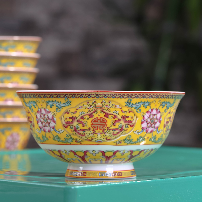 Jingdezhen ceramics tableware suit the new Chinese style dishwasher bowl chopsticks dishes suit household jobs composite plate