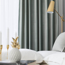 Open Morandi color thick flannel curtain velvet living room Nordic simple modern bedroom blackout Velvet