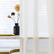 Light and thin new silky chiffon curtain simple modern light luxury simple European solid color transparent transparent opaque bedroom bedroom partition yarn
