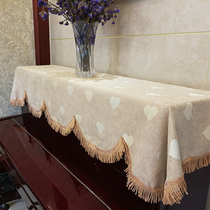 Qiyan pastoral double-sided love fabric piano half-draped piano cover Piano cover Dust cover Piano cover cloth Piano towel
