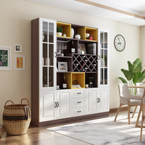 Wine cabinet against the wall Modern simple European living room Cabinet sideboard wine cabinet integrated multifunctional tea cabinet lockers