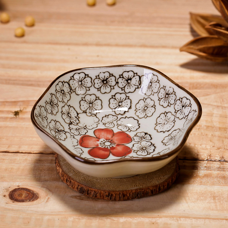 Jingdezhen ceramic dip quincunx flavour dish taste seasoning sauce dish dish dish dish dish vinegar sauce dish of Japanese