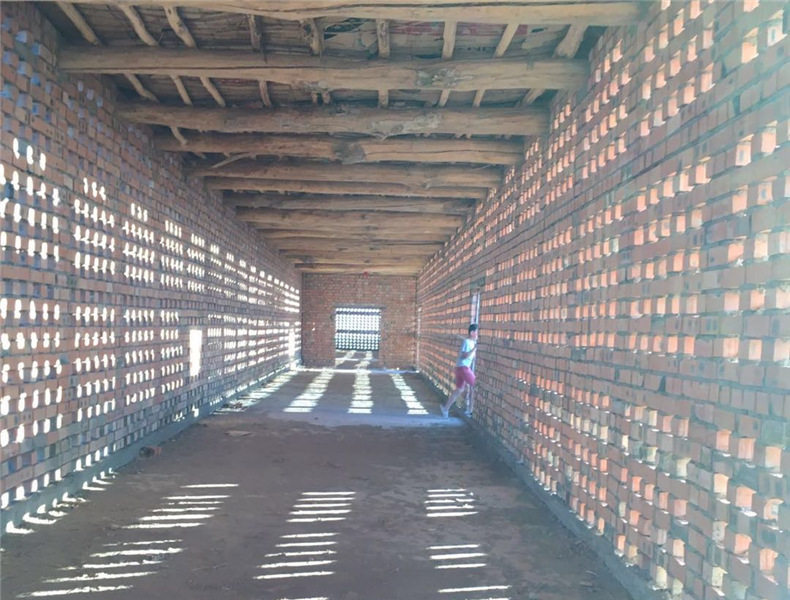 葡萄干专用晾房,这是葡萄还没有晾晒之前的场景