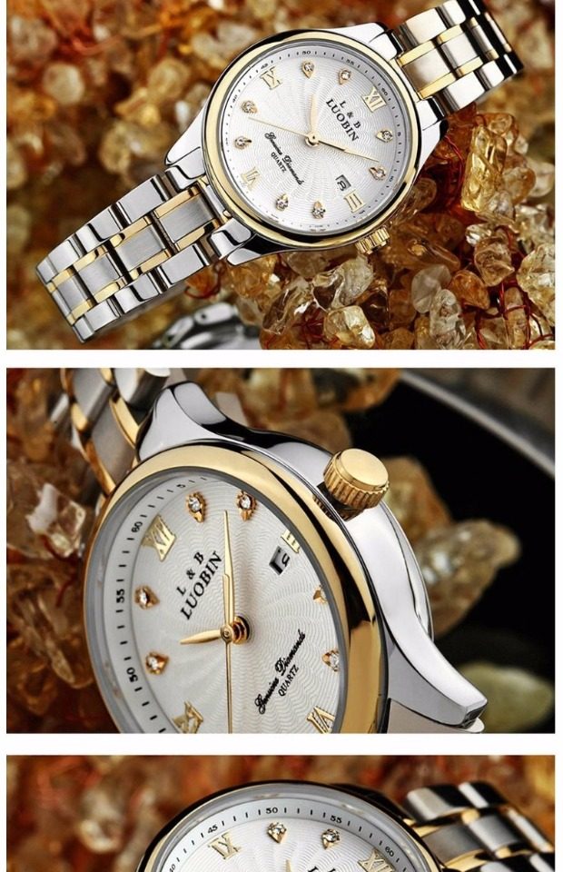 luobin罗宾品牌女表正品 钢带手表女 防水 韩国时尚水钻石英女表_找券