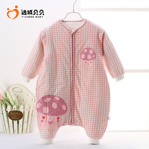 Baby sleeping bag autumn and winter anti-kicking Spring and Autumn leg baby thickened breathable middle-child cotton childrens sleeping bag