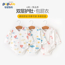 Baby long sleeve jersey baby triangle dress autumn print cute newborn monk uniform jumpsuit jumpsuit