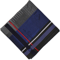 Japan system imported LANVIN Romantic Upscale Mens Pure Cotton Carry-on Handkerchief handkerchief scarlet blue