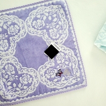 Japan imports ANNA SUI Anasu ladies with all cotton handkerchiefs handkerchiefs towel Sweat-towel embroidered flowers