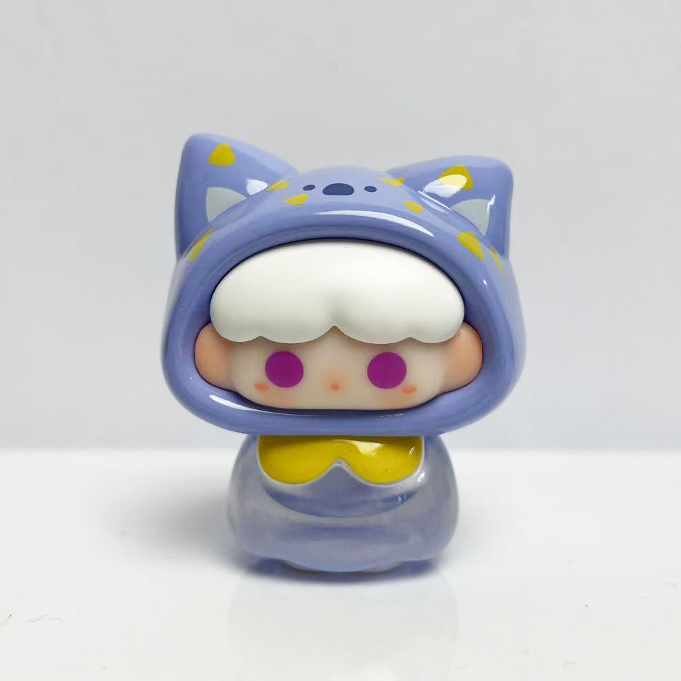 新品草莓慕斯塔Momoka森林童话镇可爱小雨衣盲盒可爱萌粒潮玩摆件