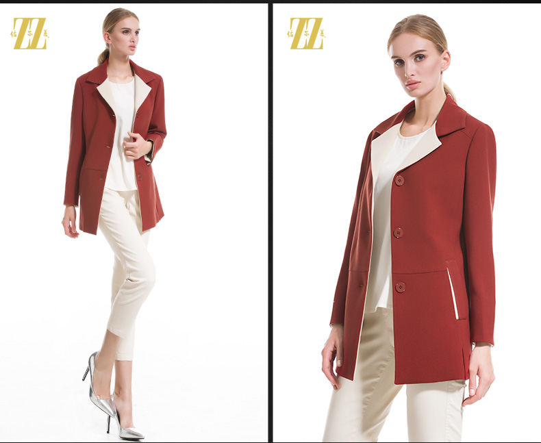 佐尔美秋装新款时尚外套女装春秋拼接短外套上衣修身e53so03