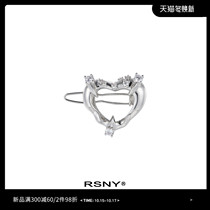 (New) RSNY heart-shaped Thorn hairclip female temperament personality light luxury clip headdress summer high-end clip