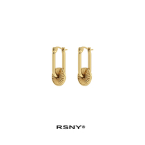 (New) RSNY irregular fan earrings female ins style simple new tide high-end light luxury earrings