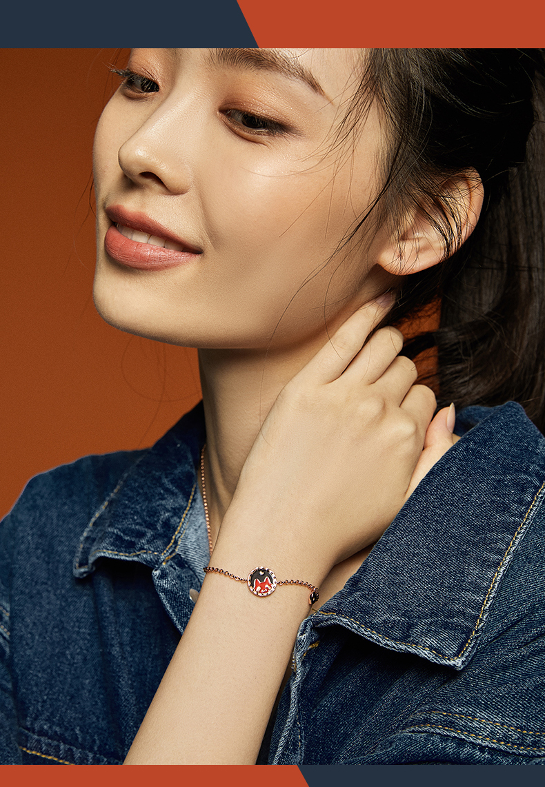 [卡蒂罗]卡蒂罗故宫上新御猫手链女纯银