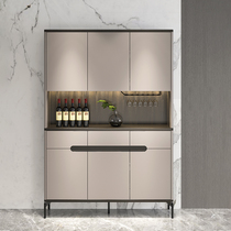 Dining side cabinet Ultra-thin 30cm deep and high to the top wine cabinet integrated against the wall Italian minimalist simple modern storage narrow cabinet