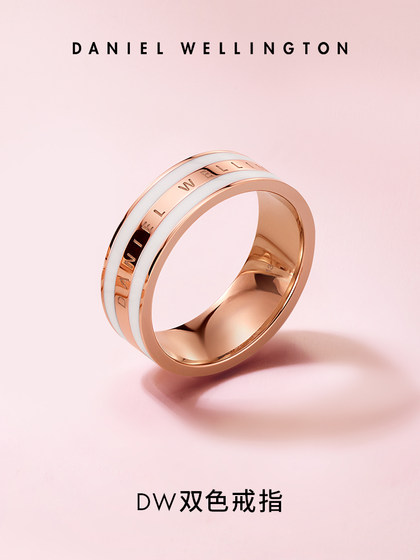 DW RINGS 커플 EMALIE 시리즈 간단한 2 색 장미 골드 틈새 링 생일 선물 DW RINGS 커플 EMALIE 시리즈 간단한 2 색 장미 골드 틈새 링 생일 선물